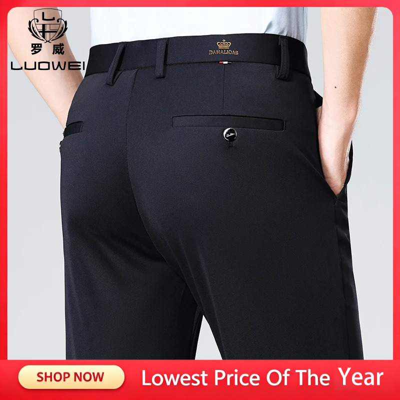 Formal Trouser Stretch - بنطلون رجالي من ماركة معروفة، قماش
