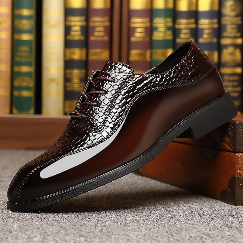 Mens Fashion Dress - أحذية رجالية رسمية من الجلد اللامع