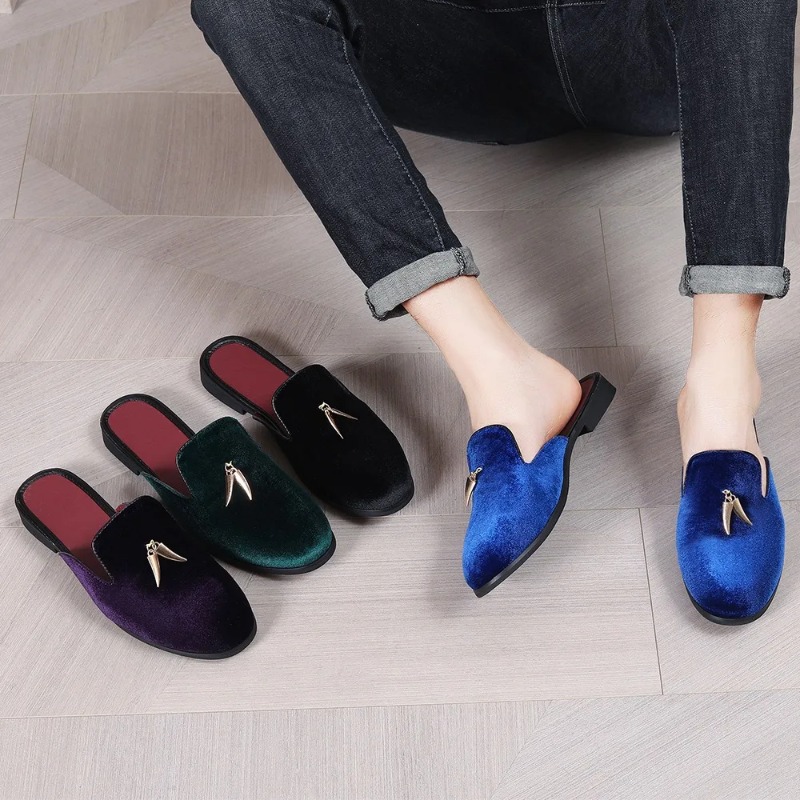 Men'S Fashion Loafers Shoes - أحذية ميولز للرجال، شباشب فرو للرجال،