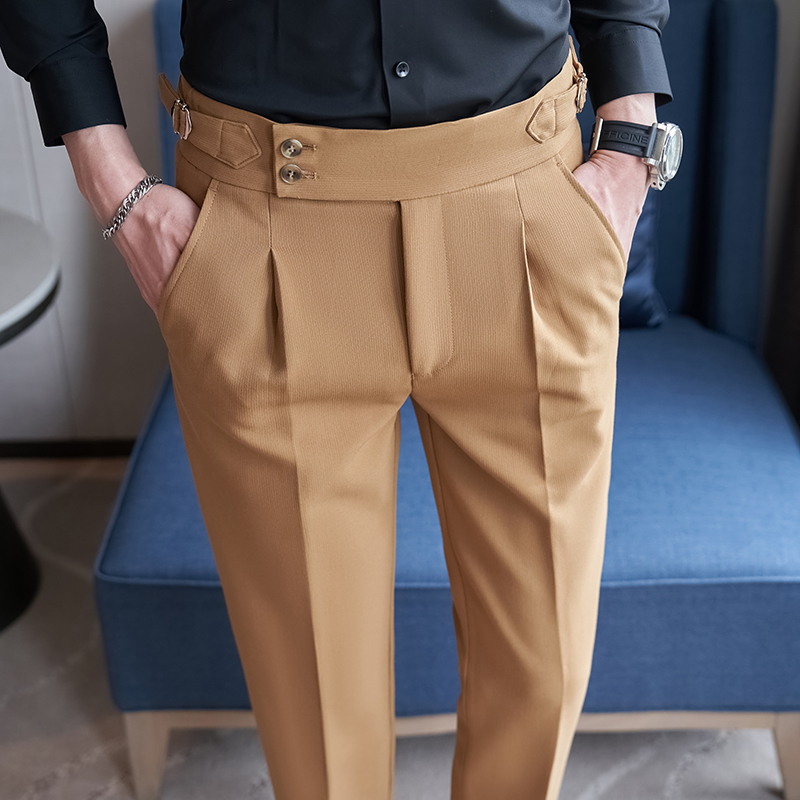 Men'S Fashion Khaki Pants - بنطلون رجالي أسود جديد لعام 2026،