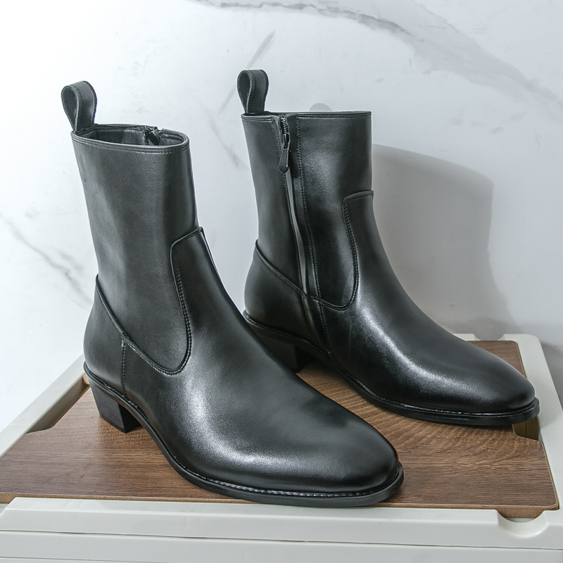 Chelsea Boots Men - جديد الإنجليزية نمط تشيلسي أحذية طويلة