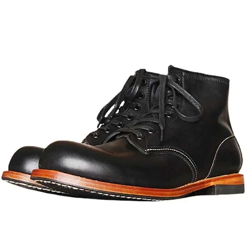 Mens Fashion Vintage - Vintage الرجال Goodyear Welted بوط من