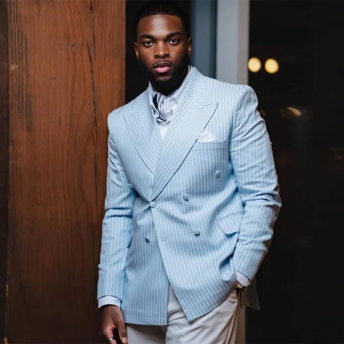 بدلات رجالية أنيقة مخصصة بأحدث - مراجعة Mens Fashion Trajes وسعره