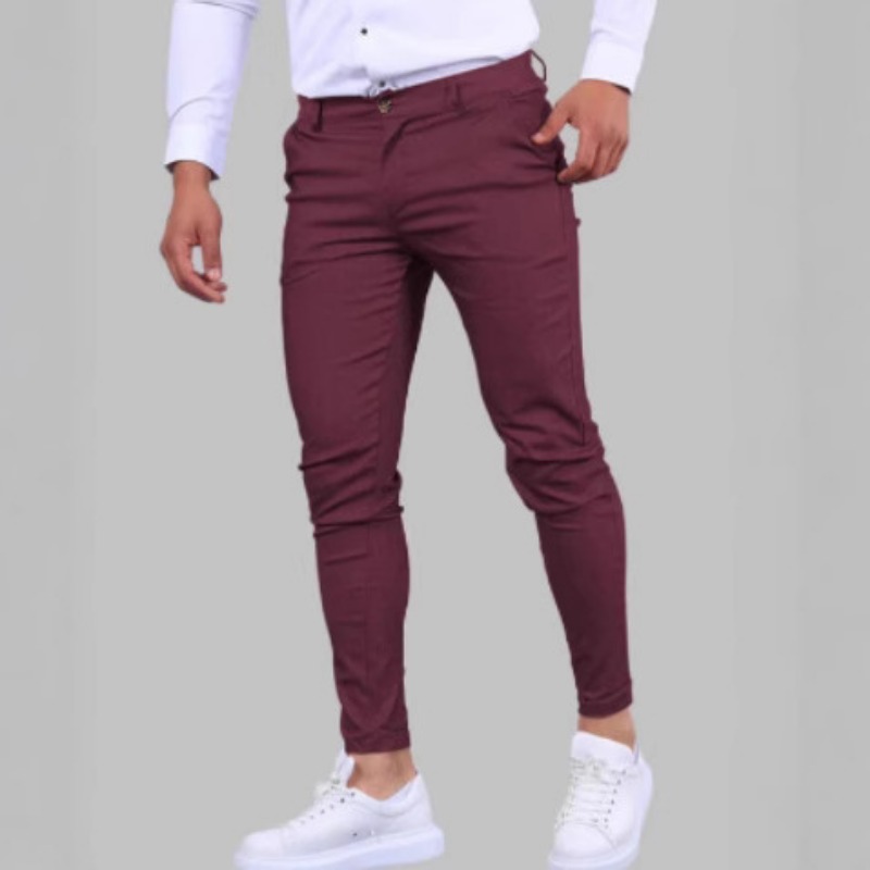 بنطلون تشينو رجالي ضيق بلون ال - مراجعة Chino Pants Men وسعره