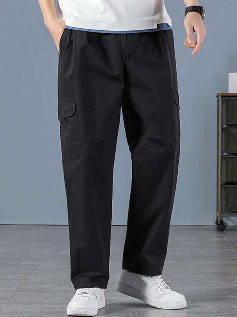 بنطال رياضي أسود مستقيم من الق - مراجعة Cargo Jogger Pants وسعره
