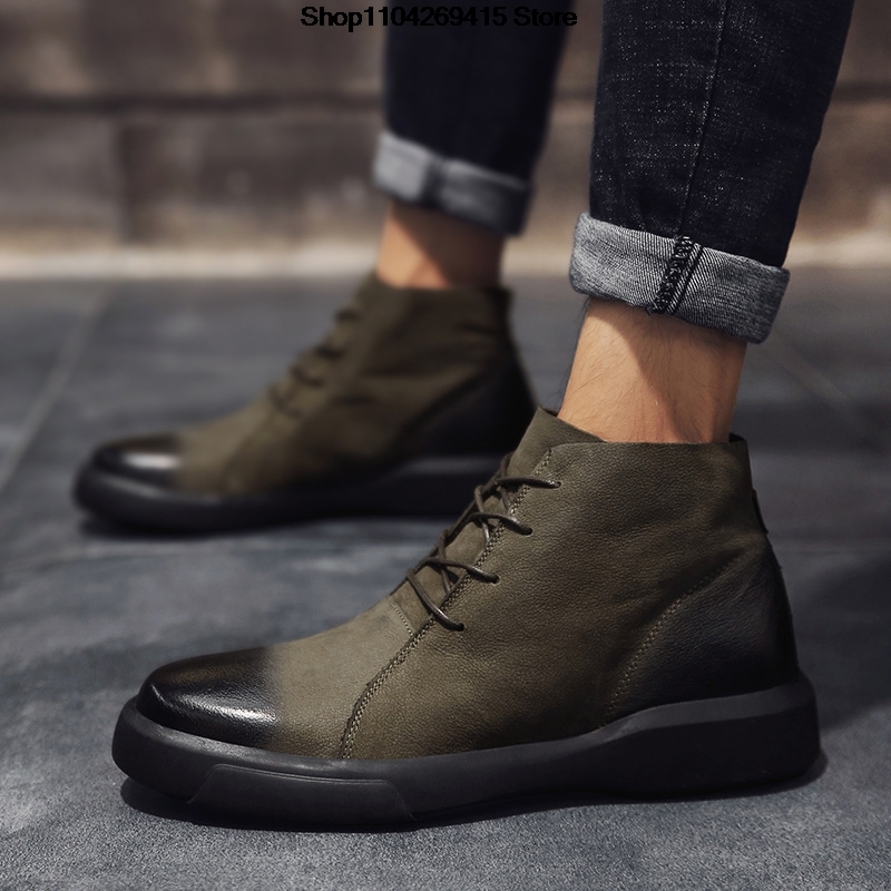 أحذية رجالية شتوية من الجلد ال - مراجعة Chelsea Boots Men وسعره