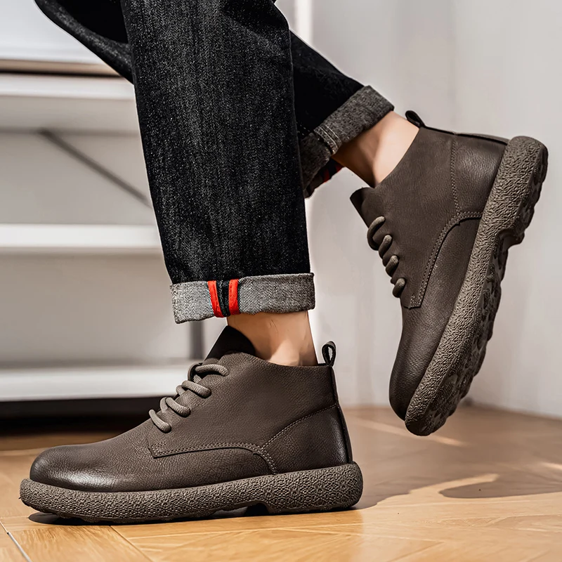 أحذية الكاحل للرجال أحذية بنية - مراجعة Chelsea Boots Men وسعره