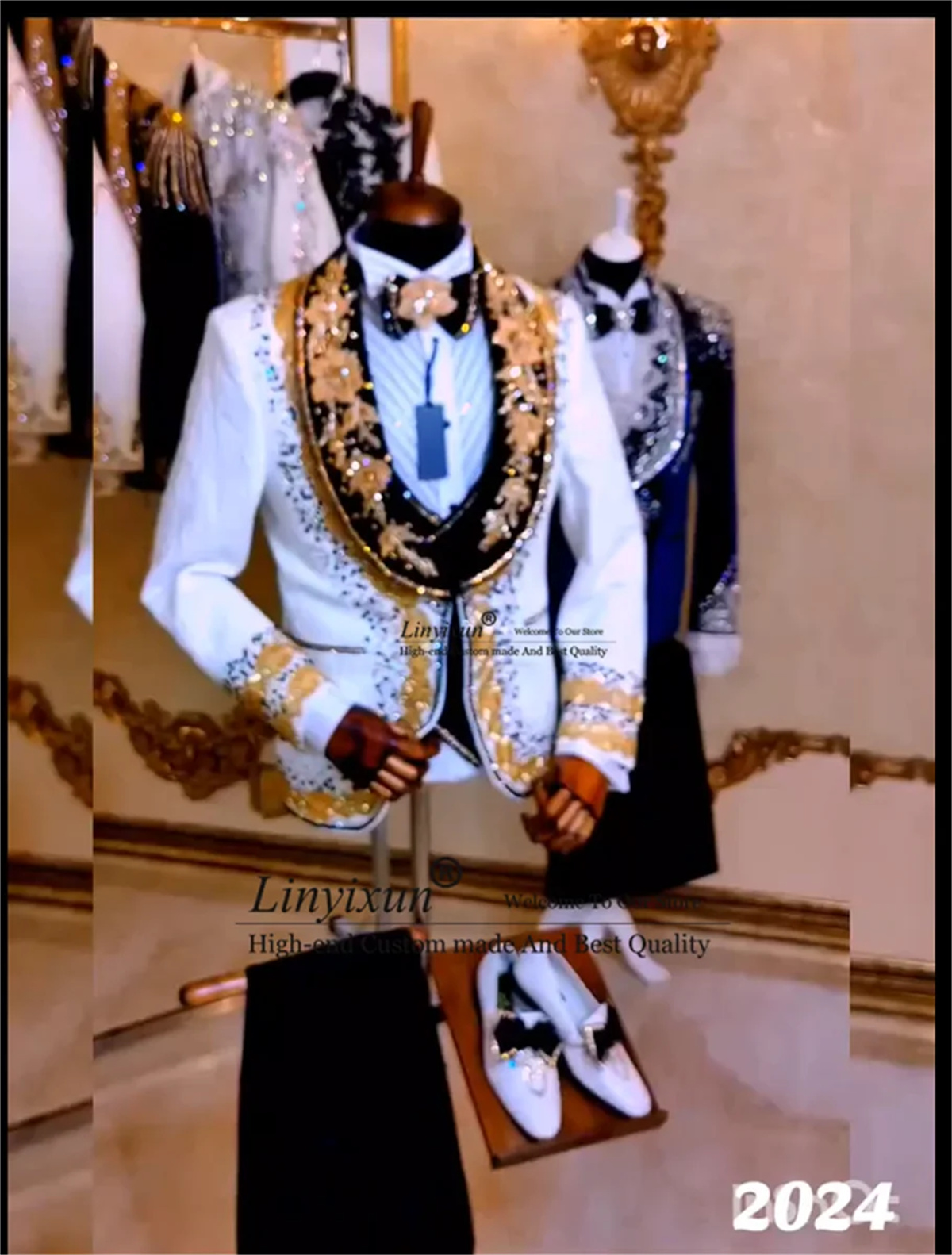 أنيقة تصميم الماس الرجال الدعا - مراجعة Mens Fashion Trajes وسعره