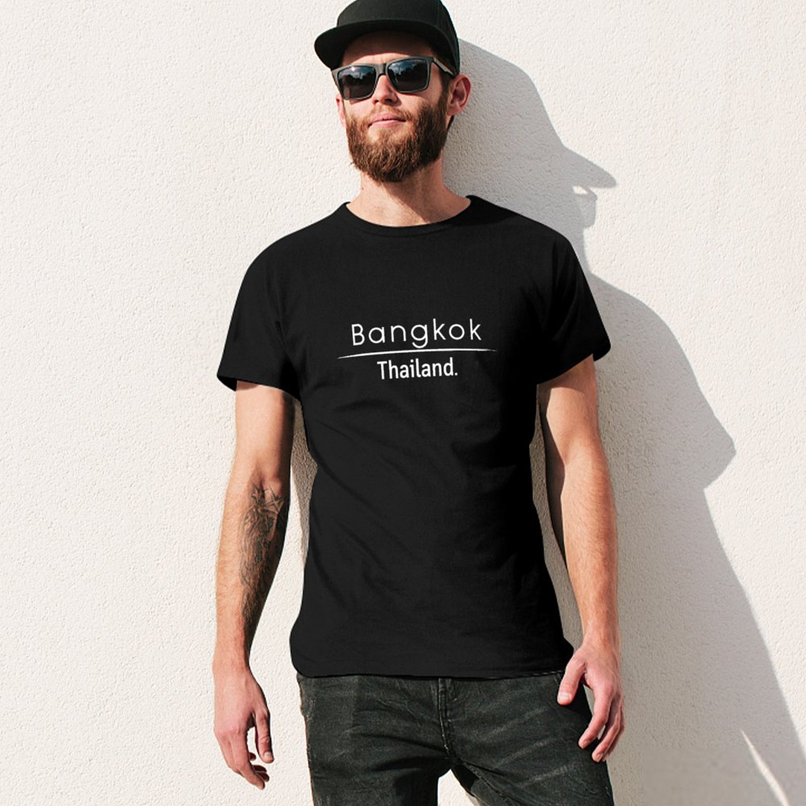 تي شيرت بانكوك تايلاند بطبعة ع - مراجعة Mens Fashion Bangkok وسعره