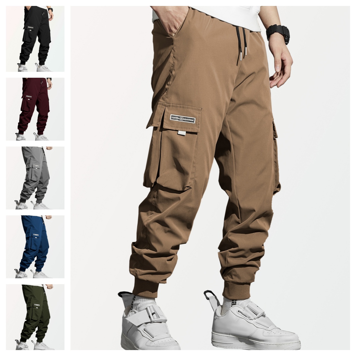 بنطلون رجالي متعدد الجيوب بخصر - مراجعة Cargo Jogger Pants وسعره