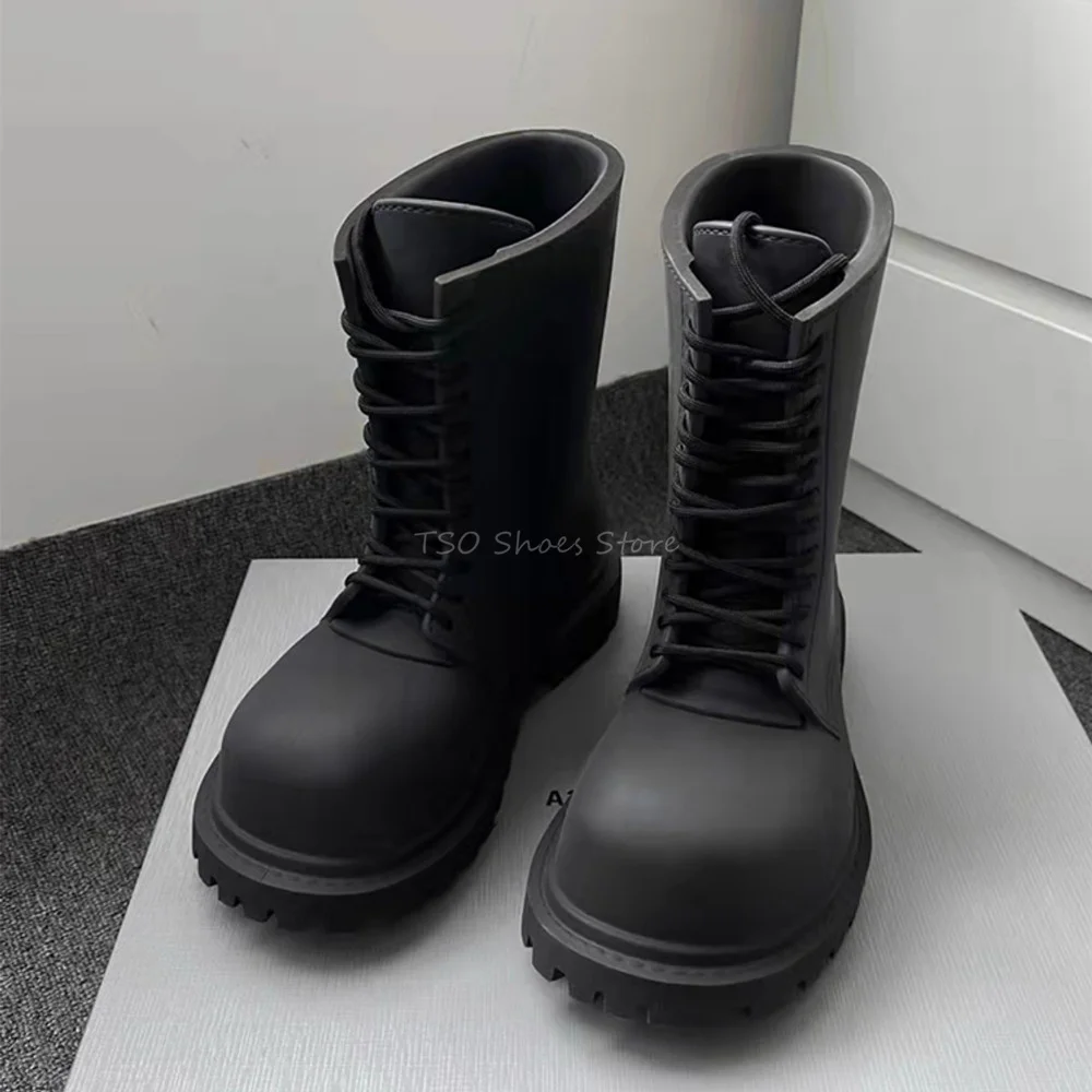 سميكة القاع أحذية سوداء برقبة  - مراجعة Chelsea Boots Men وسعره