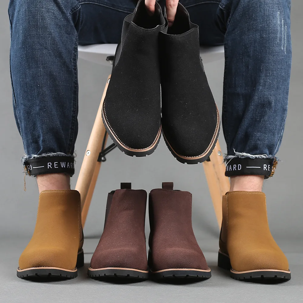 الرجال حذاء من الجلد النمط الب - مراجعة Chelsea Boots Men وسعره