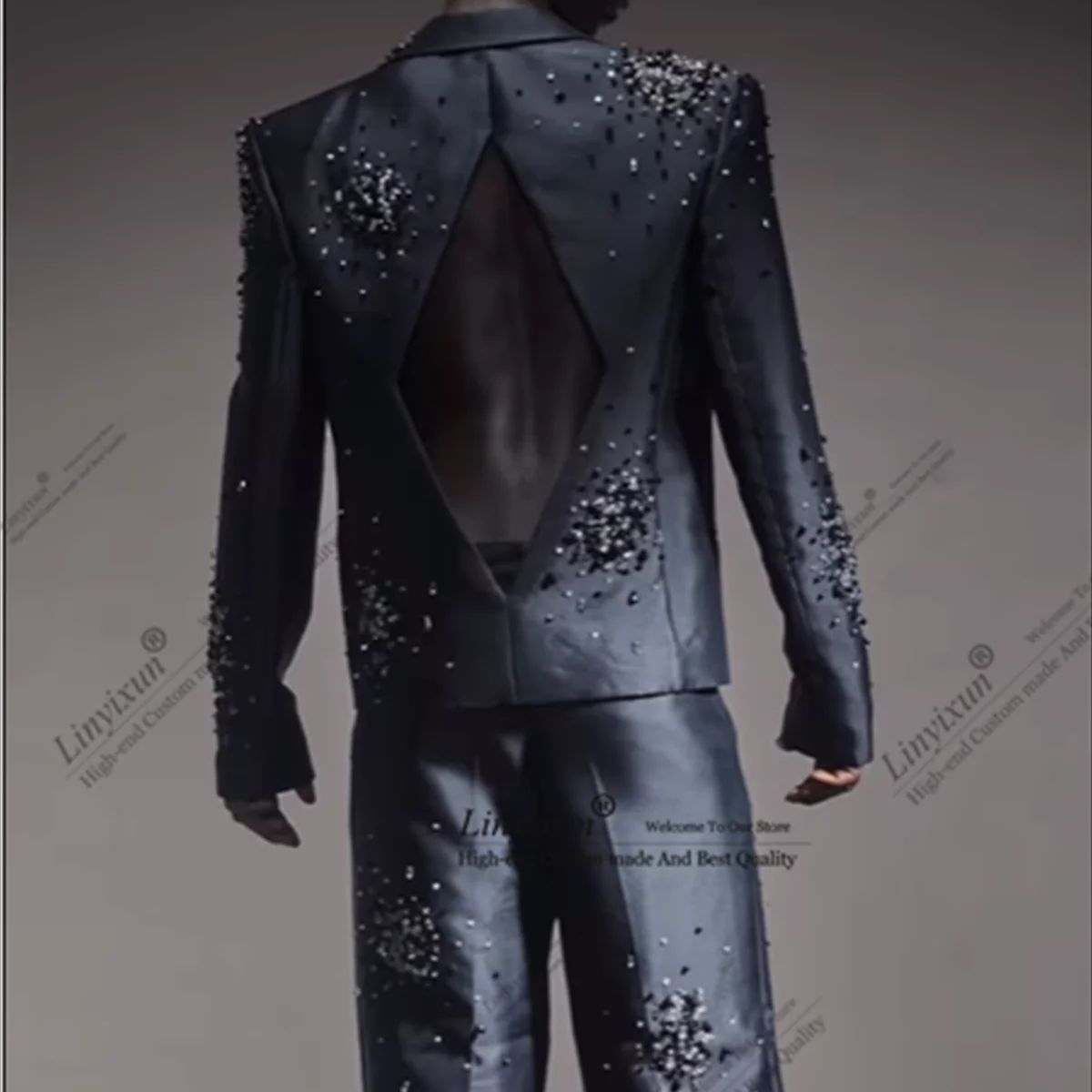 لامعة تصميم نسخة الأحجار سهرة  - مراجعة Mens Fashion Trajes وسعره