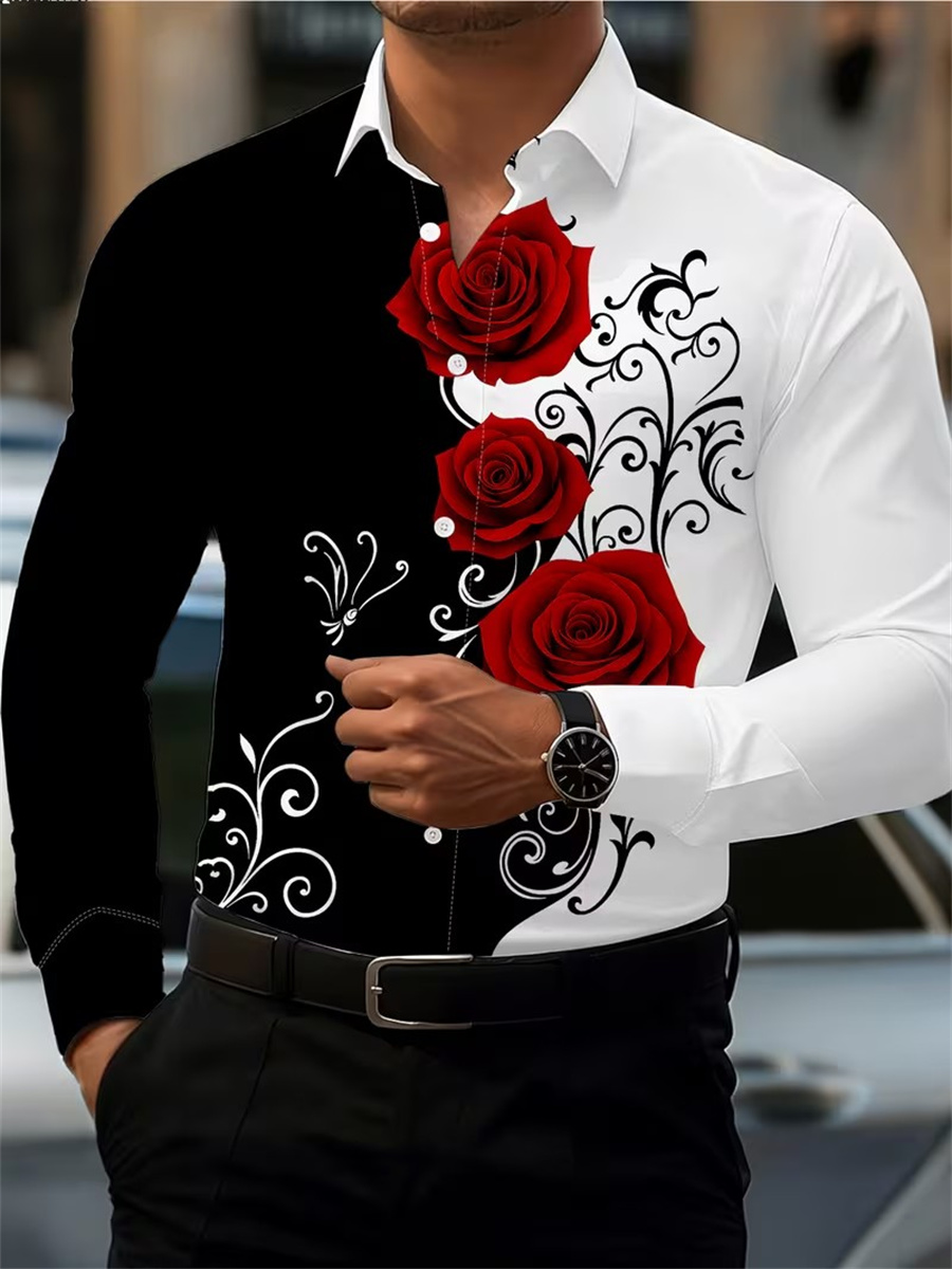 قميص رجالي بأكمام طويلة مزين ب - مراجعة Men'S Fashion Advice وسعره