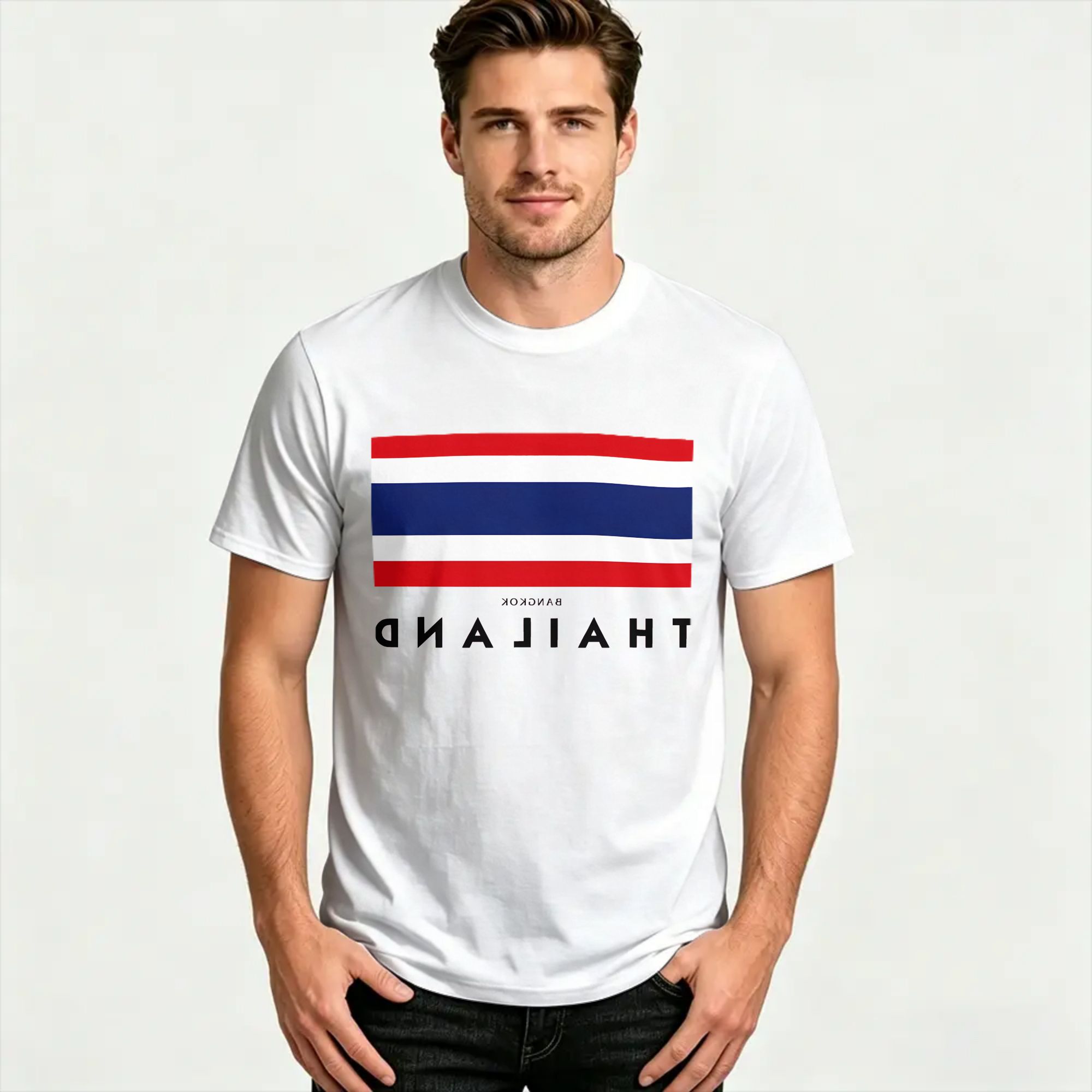 تي شيرت ستريت وير صيفي بتصميم  - مراجعة Mens Fashion Bangkok وسعره